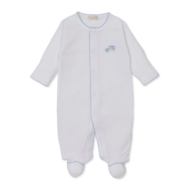 SWEET SHEEP EMBROIDERED FOOTIE