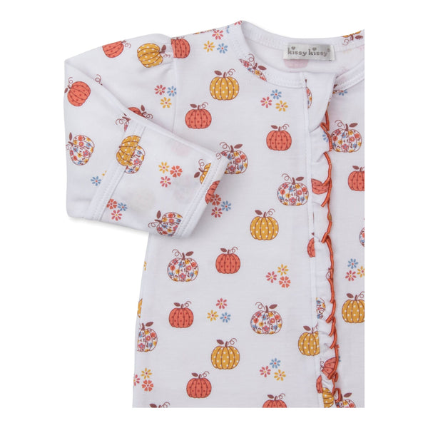 PATCHWORK PUMPKIN FLORAL FOOTIE