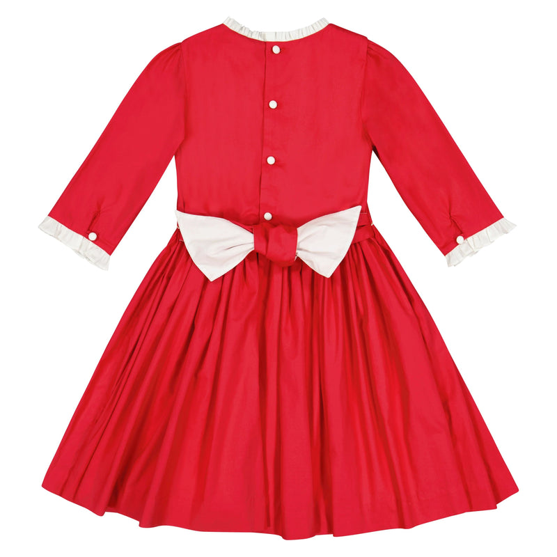 LUNA RED SMOCKED DRESS