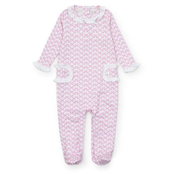 LUCY PRETTY PINK BOWS ROMPER