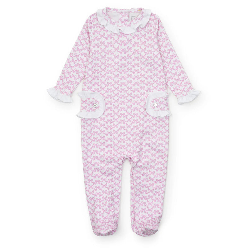 LUCY PRETTY PINK BOWS ROMPER