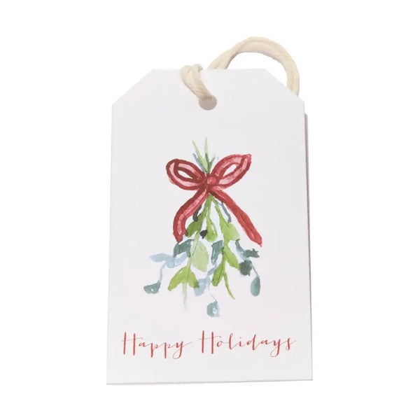 MERRY CHRISTMAS MISTLETOE TAGS