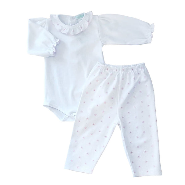 PINK FLOWER ONESIE SET