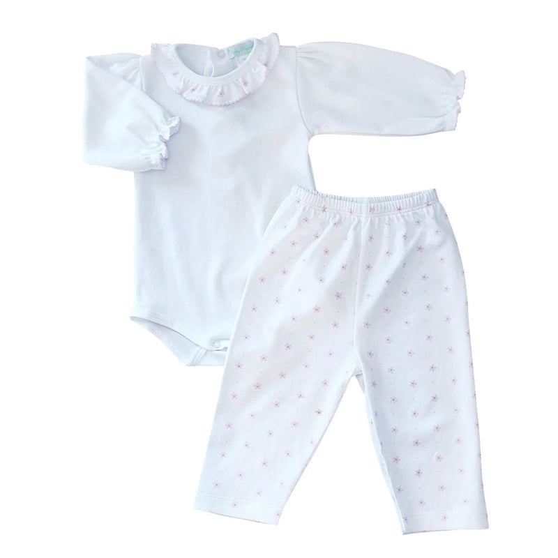 PINK FLOWER ONESIE SET