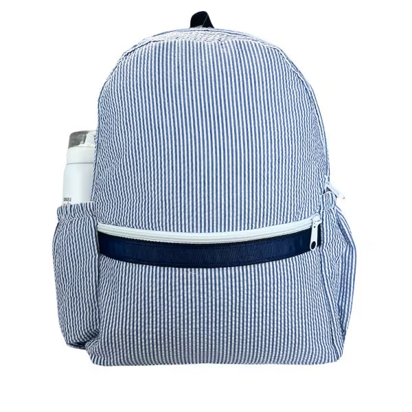 SEERSUCKER MEDIUM BACKPACK WITH POCKET