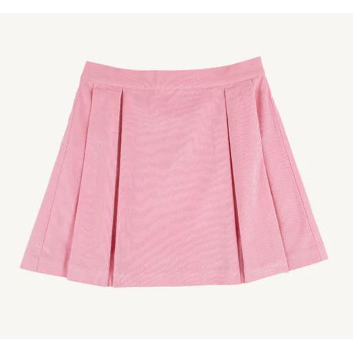 PARSON PLEATED SKIRT PINK CORD