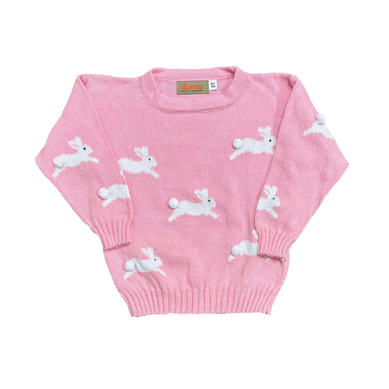 CREW BUNNY SWEATER - BLUE OR PINK