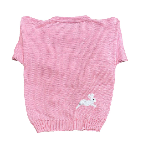 CREW BUNNY SWEATER - BLUE OR PINK
