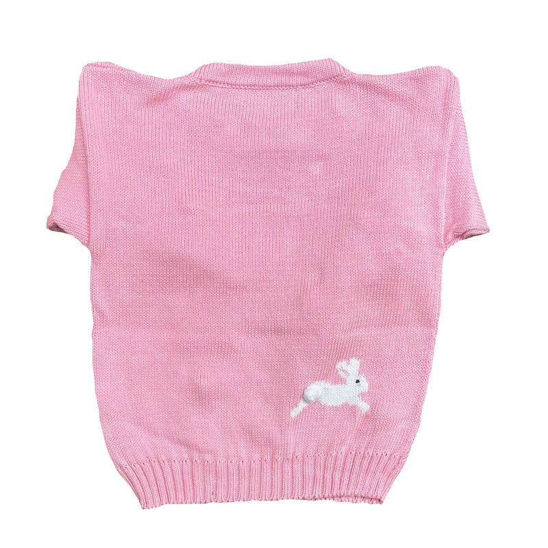 CREW BUNNY SWEATER - BLUE OR PINK