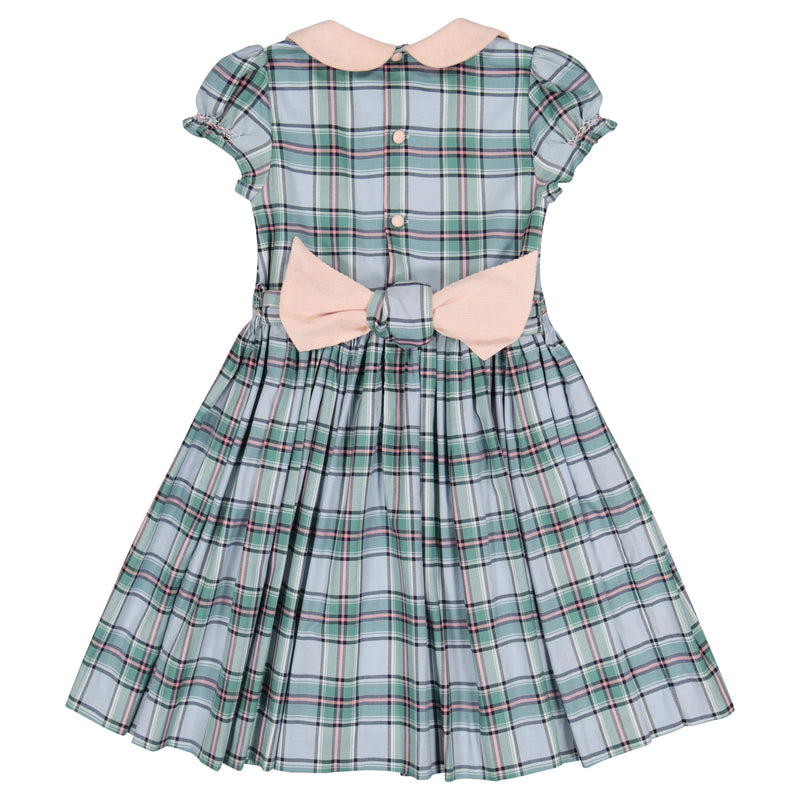 SHERAZADE PLAID SMOCKED DRESS