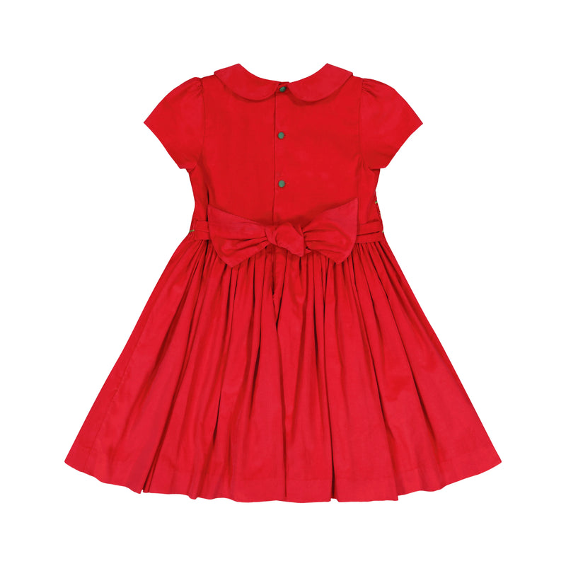 STELLA CORDUROY SMOCKED DRESS