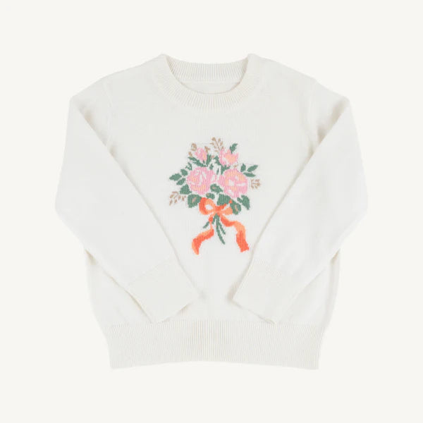 ISABELLE INTARSIA FLORAL BOUQUET SWEATER