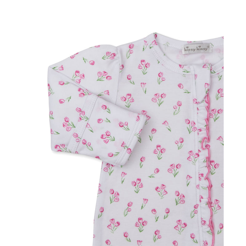 TIMELESS TULIPS ZIP FOOTIE