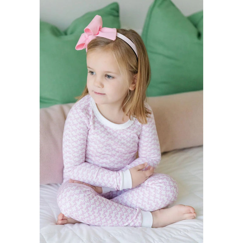 AVA PJ'S PRETTY PINK BOWS