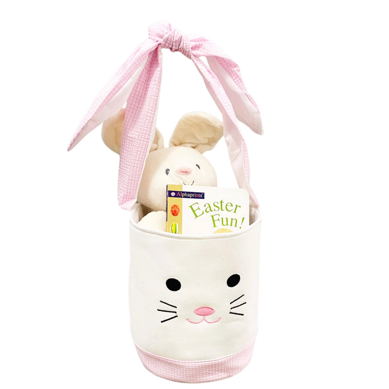 PINK EASTER BUNNY BASKET