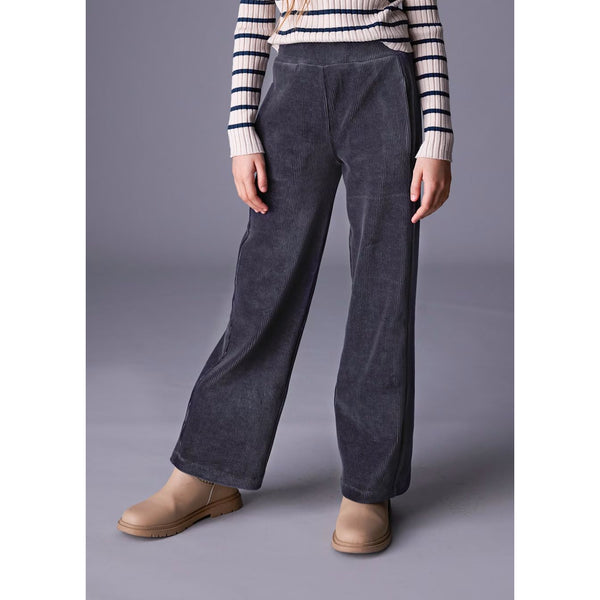 CORDUROY TROUSERS - -  PULL ON BLACK OR BLUE