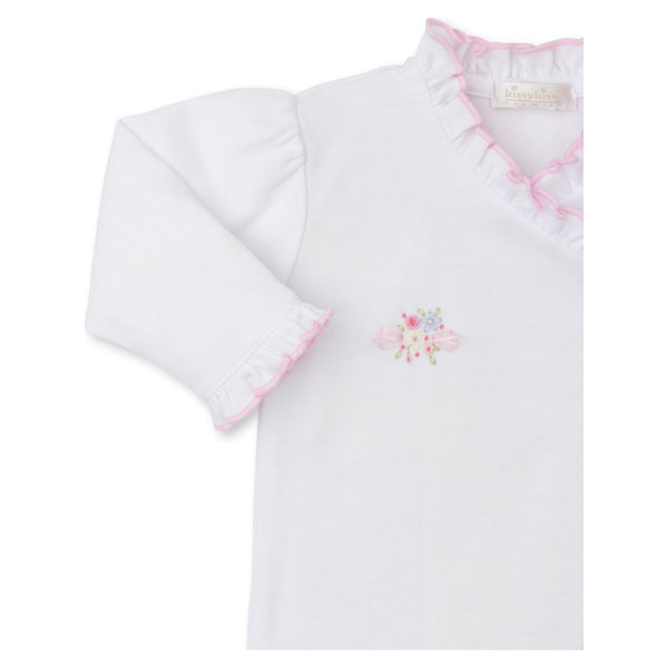 BLOOMING SPRING EMBROIDERED FOOTIE