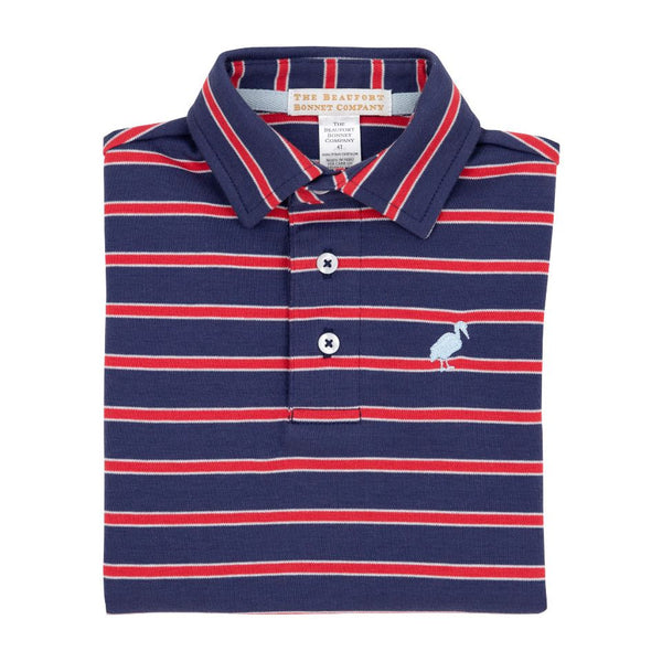 PRIM AND PROPER POLO RED/BLUE