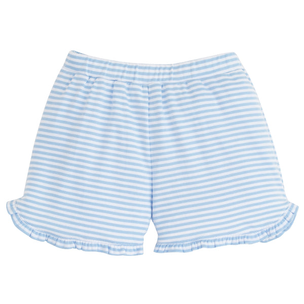 LIGHT BLUE STRIPE TULIP KNIT SHORT