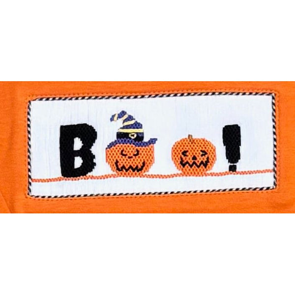 HALLOWEEN SMOCKED LONG SLEEVE BOYS TSHIRT
