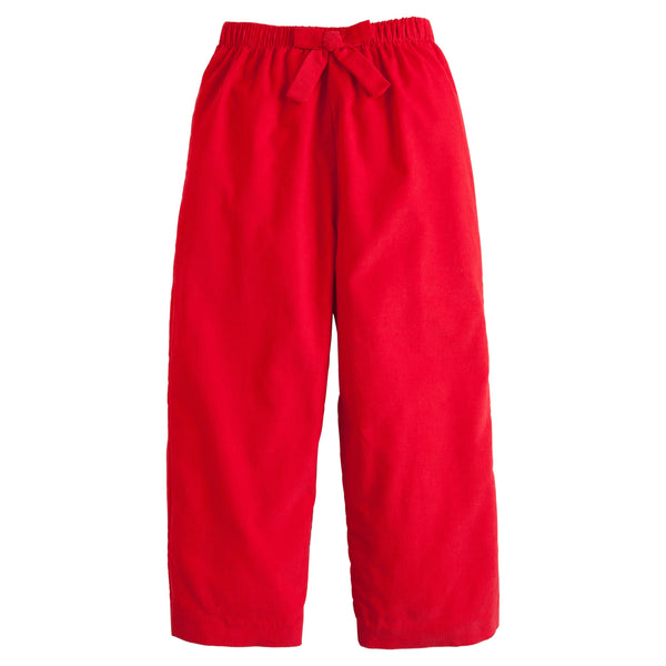 RED CORDUROY BOW PANT