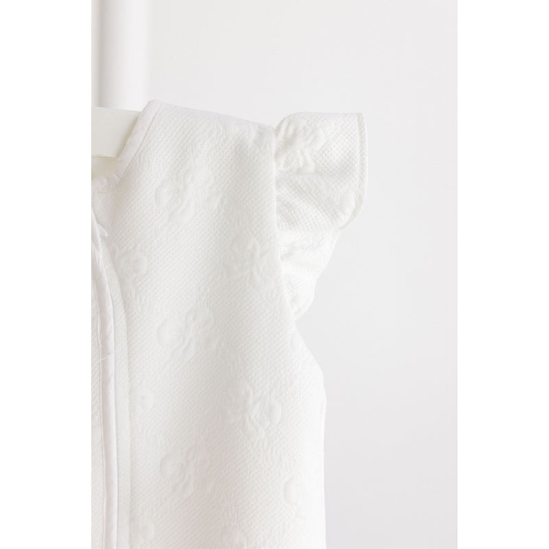 WHITE JACQUARD BOW SACK