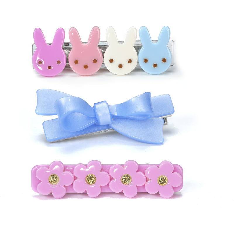 BUNNIES,FLOWERS,BOWS HAIRCLIPS