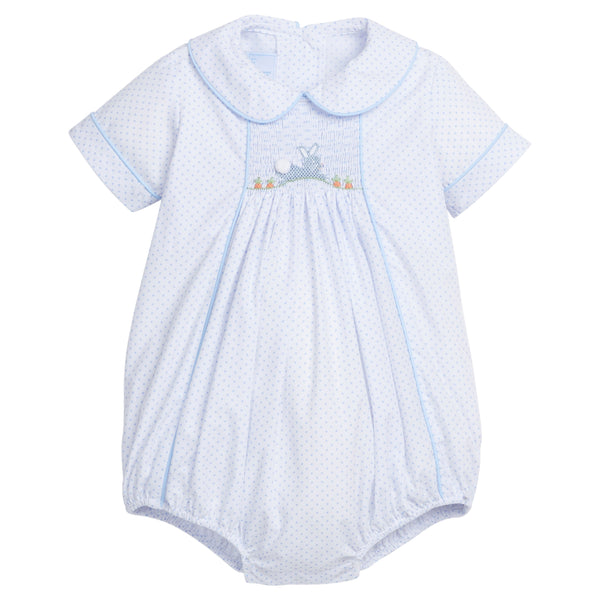 BLUE BUNNY SMOCKED BUBBLE