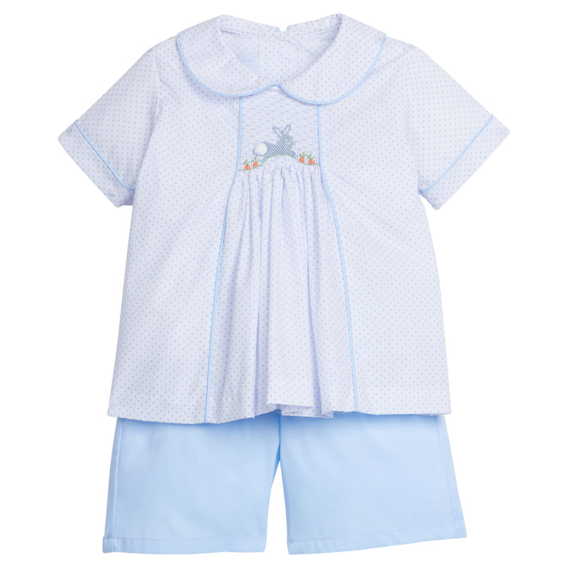 SMOCKED BUNNY SHORT SET