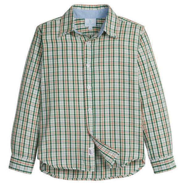 MISTLETOE TARTAN BUTTON DOWN