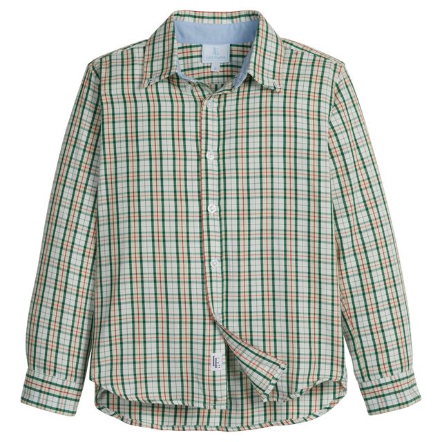 MISTLETOE TARTAN BUTTON DOWN