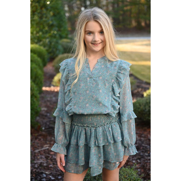 CAMPBELL DRESS WHIMSY TEAL