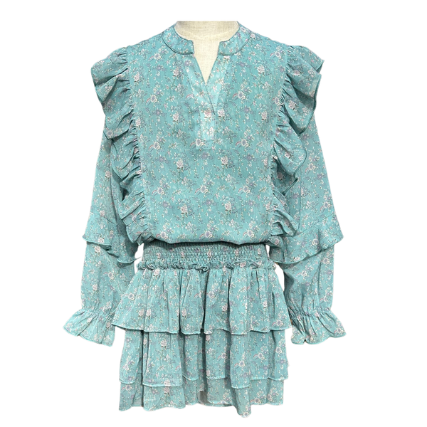CAMPBELL DRESS WHIMSY TEAL