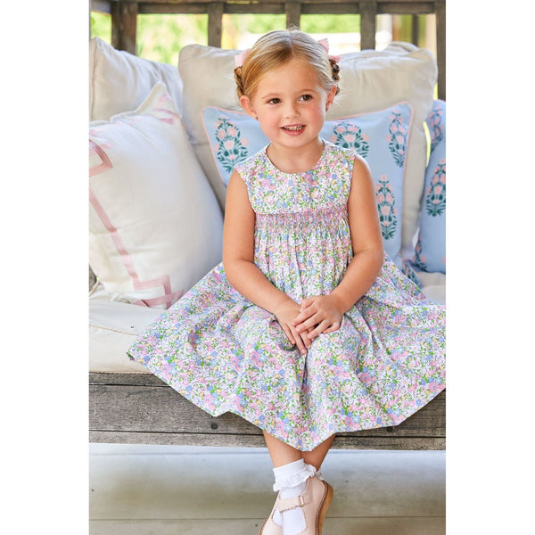 CHEEKWOOD FLORAL SMOCKED DRESS