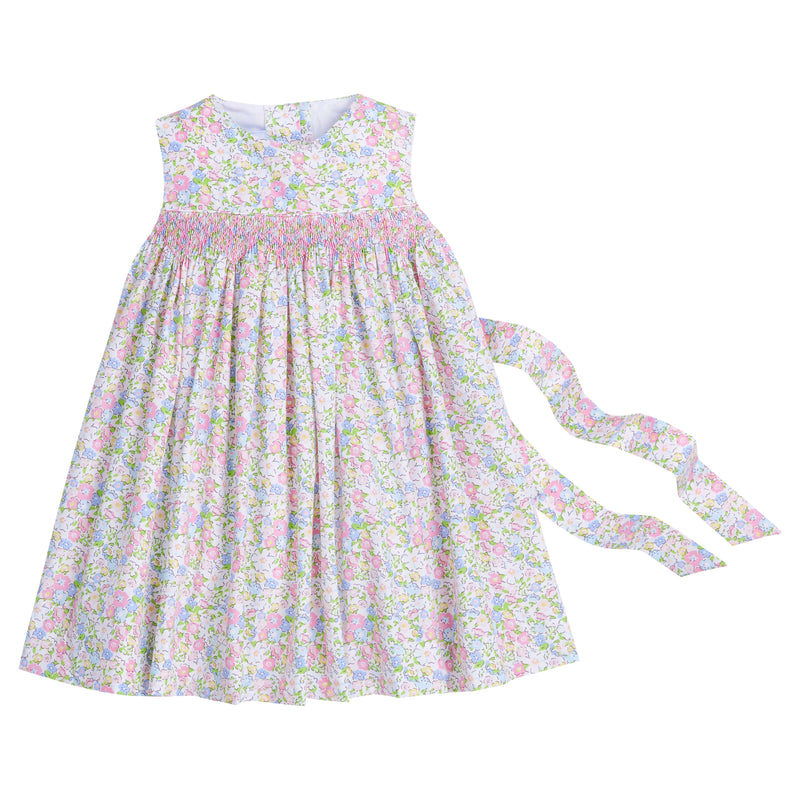 CHEEKWOOD FLORAL SMOCKED DRESS