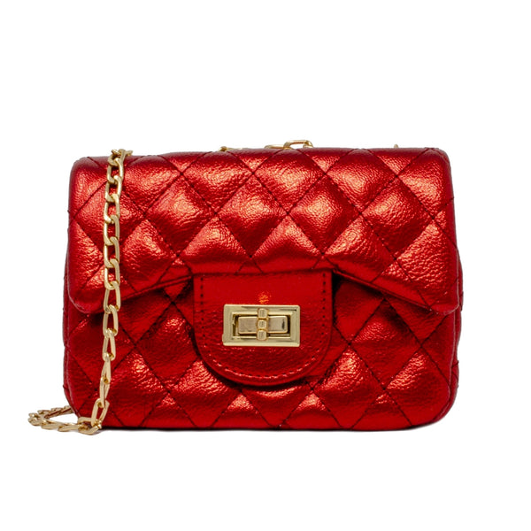 CLASSIC QUILTED METALLIC BAG
