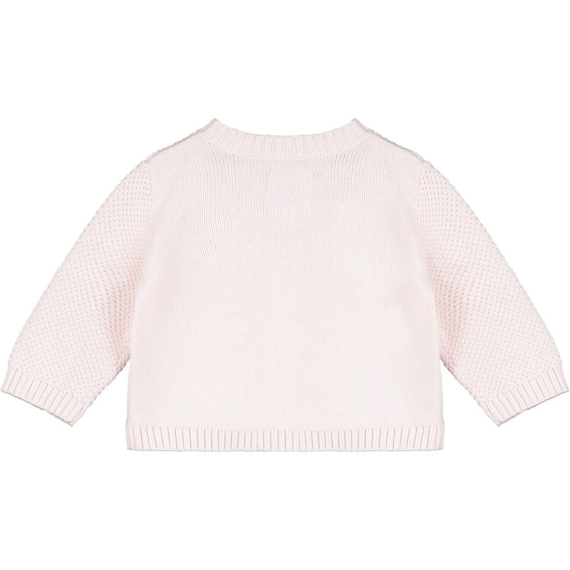 CYPRESS KNIT BABY CARDIGAN IN WHITE, BLUE, & PINK