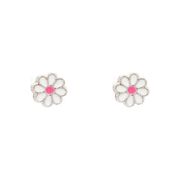 WHITE DAISY FLOWER EARRINGS