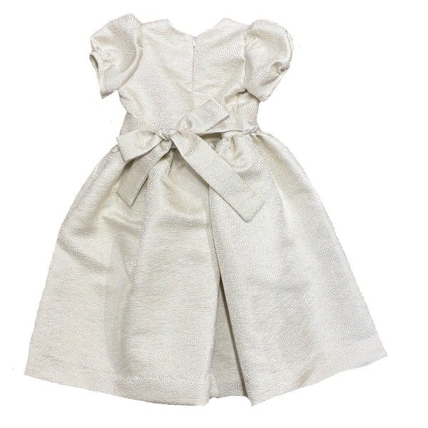 IVORY SPARKLE DRESS WITH TRIM