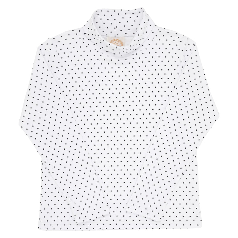 TATUMS TURTLENECK SHIRT NAVY DOT