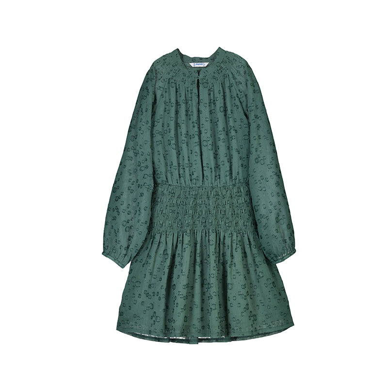 CHIFFON DRESS - - GREEN