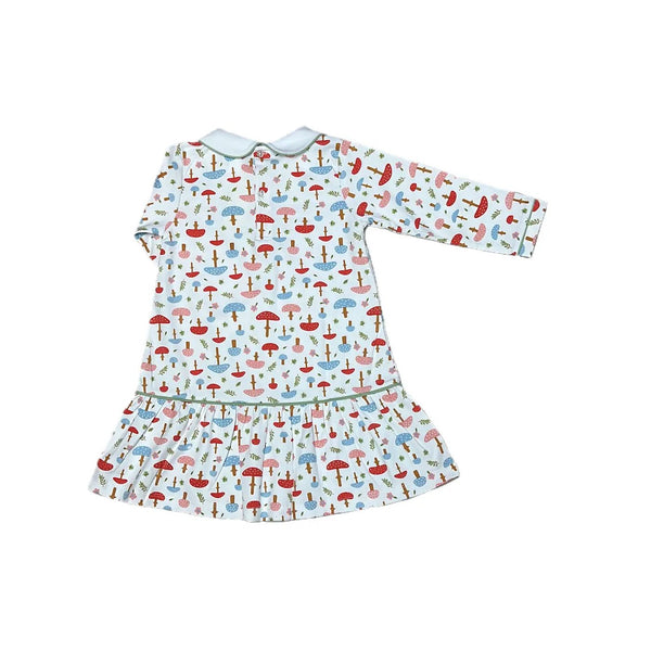 FALL MUSHROOMS DROP WAIST DRESS