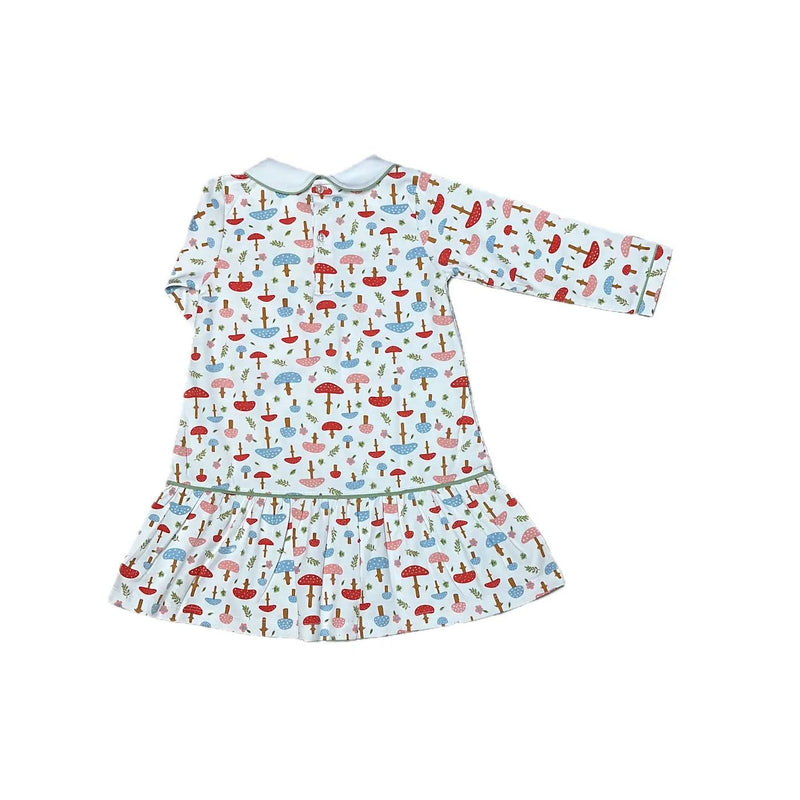 FALL MUSHROOMS DROP WAIST DRESS