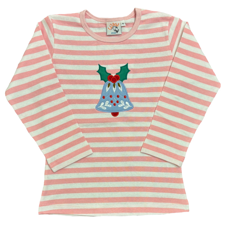 CHRISTMAS BELL WITH HOLLY LONG SLEEVE SHIRT