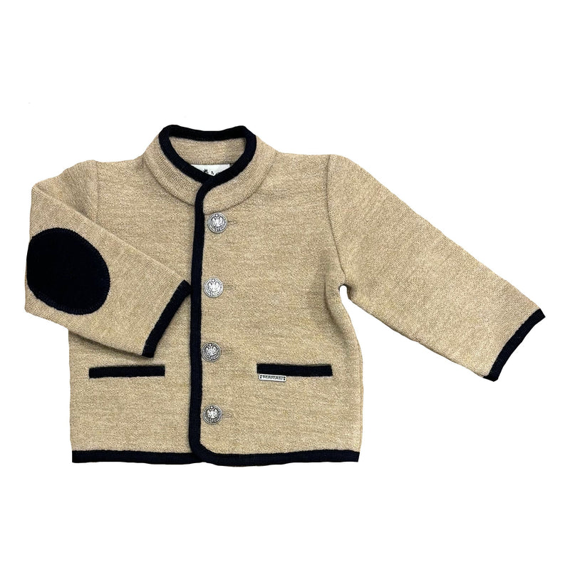 NEHRU COLLAR COAT CAMEL/NAVY