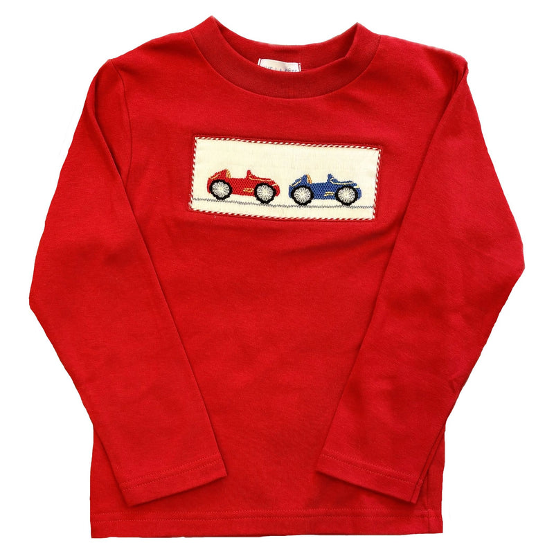 CLASSIC CAR SMOCKED LONGSLEEVE TEE