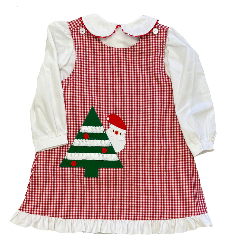 SANTA/HEART REVERSIBLE JUMPER WITH BLOUSE