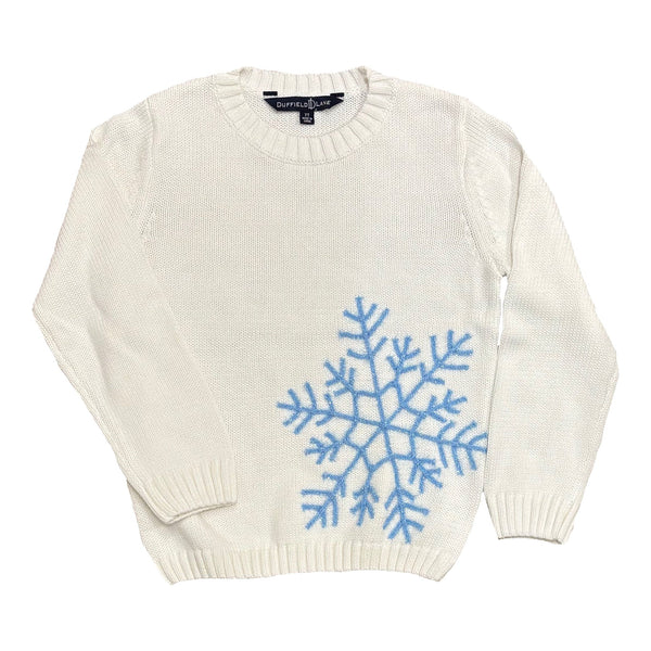 SPARKLE SNOWFLAKE CREW NECK