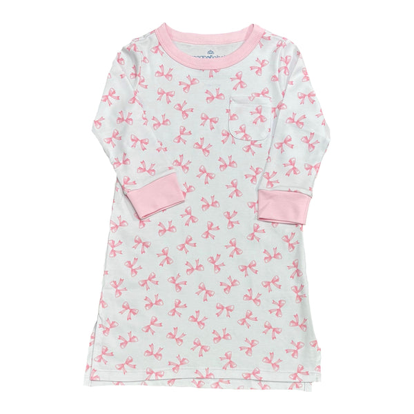 BABY BOWS LONG SLEEVE NIGHTDRESS