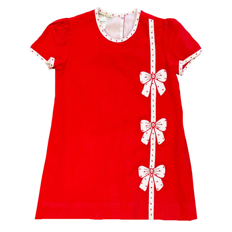 RED BOW ALINE DRESS